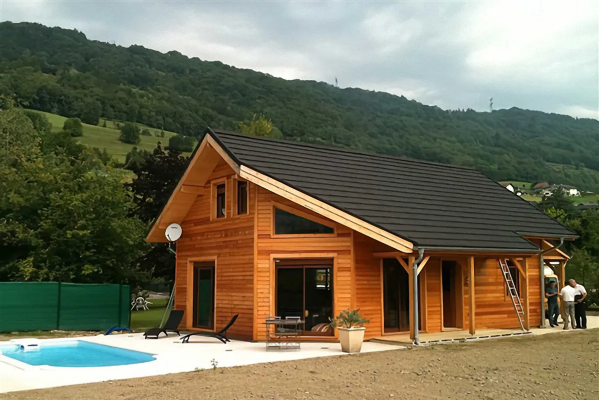 Maison-ossature-bois-moderne-La-Rochette 110 m²